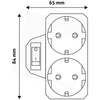 Entac EPAG-2EE-SW HÁLÓZATI ADAPTER 2 ALJZAT (2 FÖLDELT) KAPCSOLÓVAL