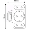 Entac EPAG-1EE2E-SW HÁLÓZATI ADAPTER 3 ALJZAT (1 FÖLDELT, 2 EURO) KAPCSOLÓVAL