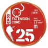 Emos P01225R HOSSZABBÍTÓ 25 M / 1 ALJZAT  / PVC / 250 V / 1,5 MM2