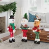 Family christmas 58758A KARÁCSONYI TEXTIL MIKULÁS FIGURA 65 X 18 X 13 CM
