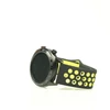 Mybandz 22SKU2071 LÉLEGZŐ SZILIKON ÓRASZÍJ / FEKETE-SÁRGA / 22MM