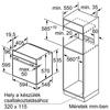 Bosch HBA574BR00 SÜTŐ BEÉPÍTHETŐ ELEKTROMOS