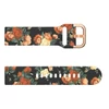 Mybandz 20SKU6136 SZILIKON ÓRASZÍJ ROSEGOLD CSATTAL (VIRÁGMINTÁS) / 20MM