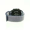 Mybandz 20SKU1628 TÉPŐZÁRAS RUGALMAS SZÖVET ÓRASZÍJ / ÉJKÉK / 20MM