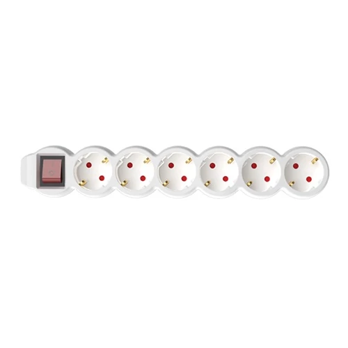 Home by somogyi NV 6K-5/WH/1,5 6-OS ELOSZTÓ, KAPCSOLÓVAL 5 MÉTER 3X1,5 MM2 FEHÉR
