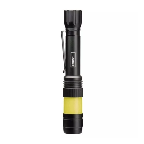Emos P3112 COB LED FÉM ZSEBLÁMPA, 2XAAA, 180LM, IP44