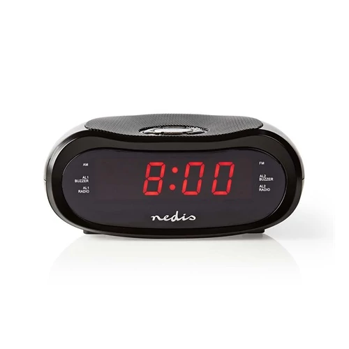 Nedis CLAR001BK DIGITÁLIS RÁDIÓS ÉBRESZTŐÓRA