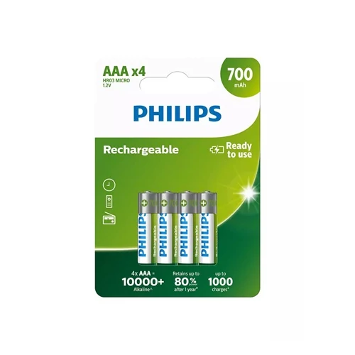 Philips R03B4A70/10 ELEM TÖLTHETŐ AAA 700 mAh 4-BLISZTER