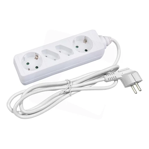 Entac ESE1.5G2X2-1.5 ELOSZTÓ 4 FOGLALAT 2X16A 2X2.5A 1,5M 3G1,5
