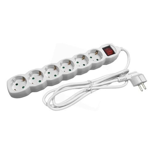 Entac ESE1.5G6-3-SW ELOSZTÓ 6 FOGLALAT KAPCSOLÓVAL 3M 3G1,5