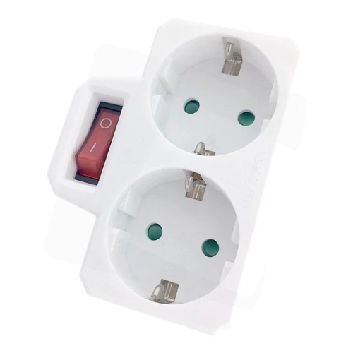 Entac EPAG-2EE-SW HÁLÓZATI ADAPTER 2 ALJZAT (2 FÖLDELT) KAPCSOLÓVAL