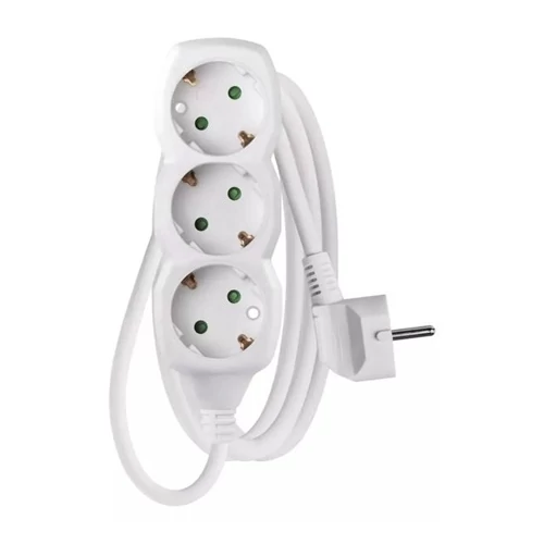 Emos P0321R HOSSZABBÍTÓ 1,5 M / 3 ALJZAT / FEHÉR / PVC / 1,5 MM2