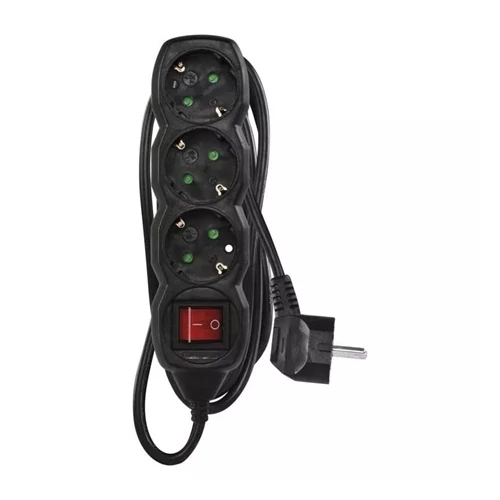 Emos PC1321R HOSSZABBÍTÓ 1,5 M / 3 ALJZAT / KAPCSOLÓS / 1,5 MM2