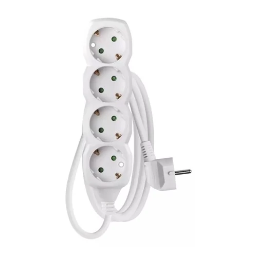 Emos P0421R HOSSZABBÍTÓ 1,5 M / 4 ALJZAT / FEHÉR / PVC / 1,5 MM2