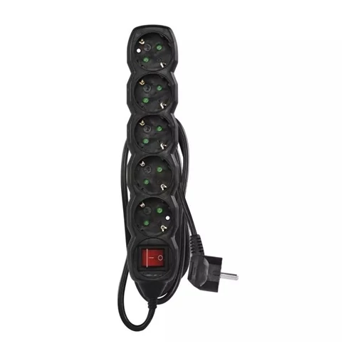 Emos PC1521R HOSSZABBÍTÓ 1,5 M / 5 ALJZAT / KAPCSOLÓS / 1,5 MM2