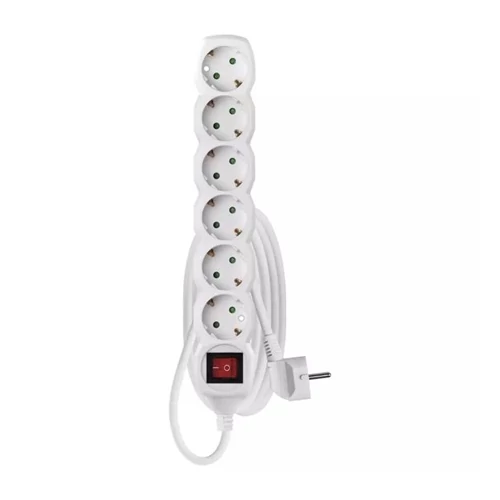 Emos P1622 HOSSZABBÍTÓ 2 M / 6 ALJZAT / KAPCSOLÓS / 1 MM2