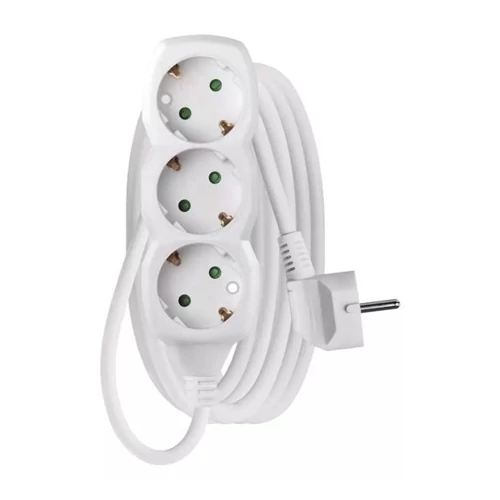 Emos P0323R HOSSZABBÍTÓ 3 M / 3 ALJZAT / FEHÉR / PVC / 1,5 MM2
