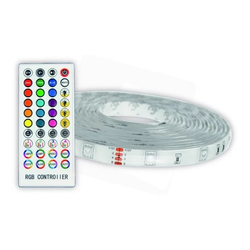 Avide ALSB5050RGBMU40-10M LED SZALAG BLISZTER 12V 22W RGB 2x5m Zene vezérlés + IR távirányító