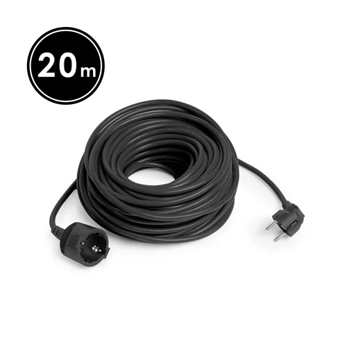 Delight 20502BK LENGŐ HOSSZABBÍTÓ FEKETE - 3 X 1,5 MM2 - 20 M