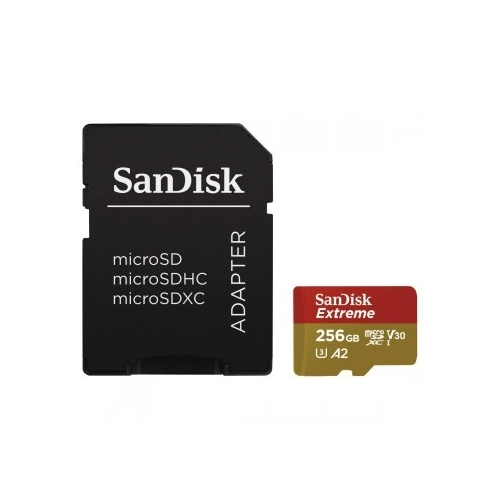 Sandisk 121587 MICROSD EXTREME KÁRTYA 256GB, 190/90 MB/s