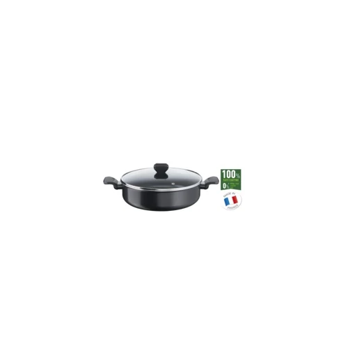 Tefal B5677253 SERPENYŐ PÁROLÓ FEDŐVEL 28CM SIMPLY CLEAN RED