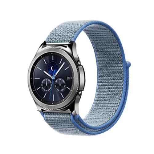 Mybandz 22SKU1615 TÉPŐZÁRAS RUGALMAS SZÖVET ÓRASZÍJ / KÉK / 22MM
