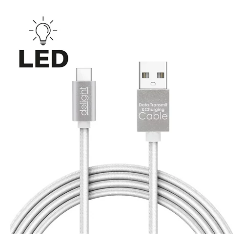 Delight 55442C-WH TÖLTŐ-ÉS ADATKÁBEL USB / USB-C KÁBEL