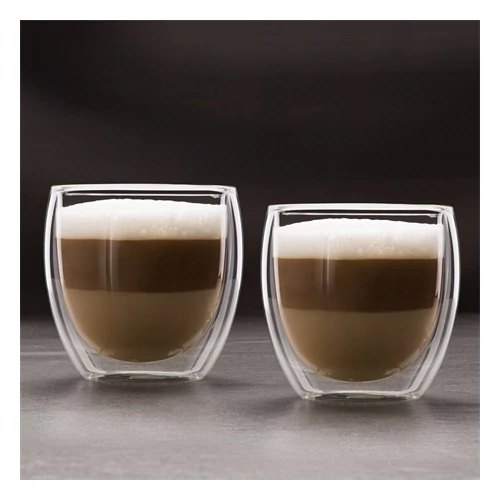 Family 57176J ÜVEGPOHÁR DUPLAFALÚ CAPPUCCINO 250 ML 2 DB
